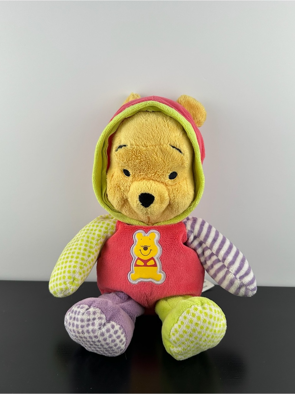 Disney Winnie the Pooh Bear in Hoodie Pajamas 12” Polka Dot Pyjamas Teddy Plush
